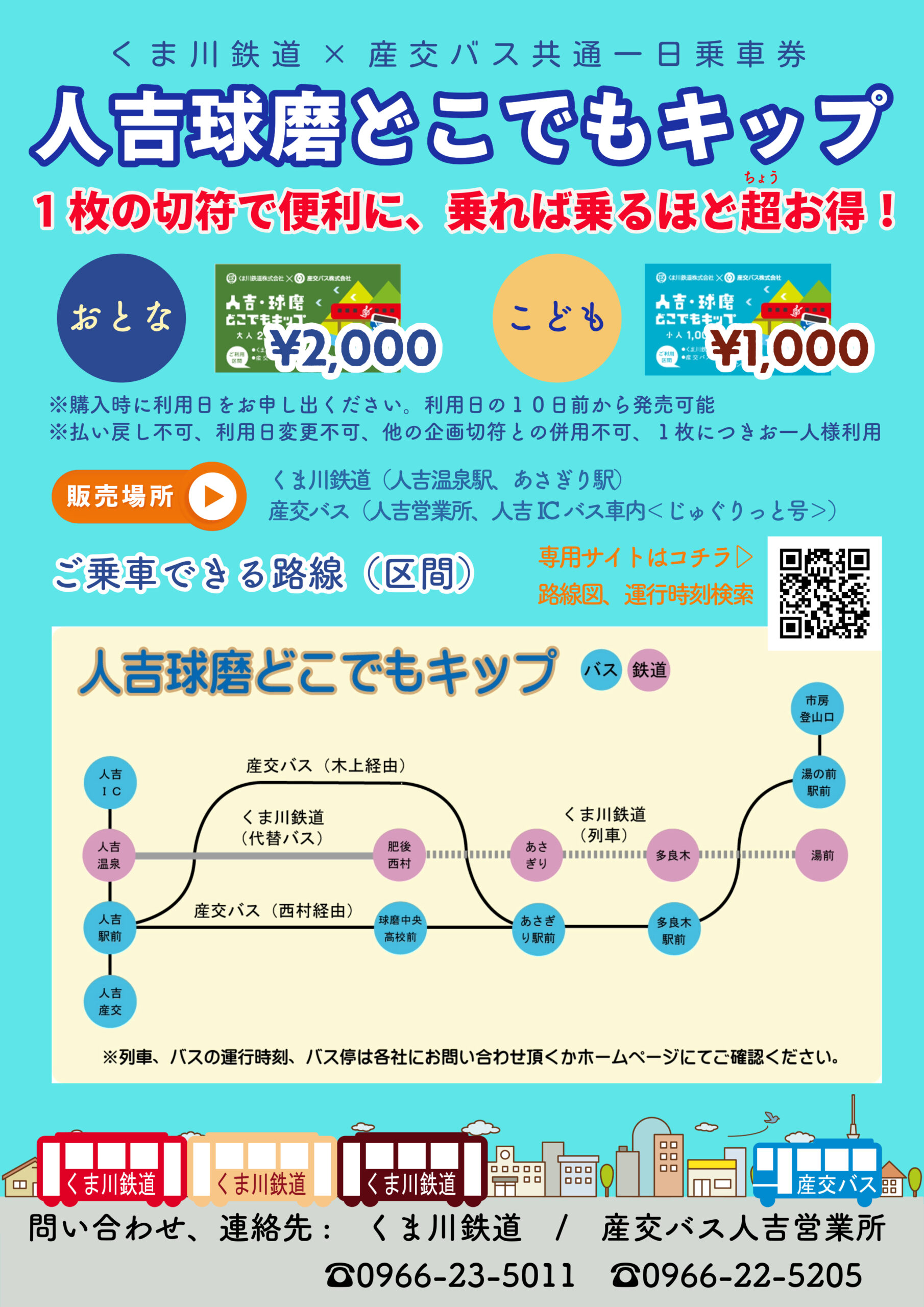 人吉球磨どこでもきっぷチラシ